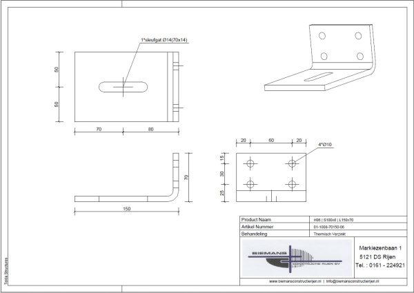 H06 | S100x8 | L150x70 - Afbeelding 2