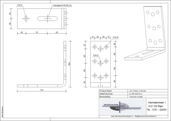 H12 | S70x8 | L170x160 - Afbeelding 2