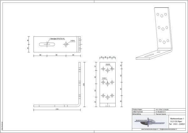 H13 | S70x8 | L210x200 - Afbeelding 2