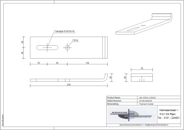 J04 | S70x8 | L250x25 - Afbeelding 2